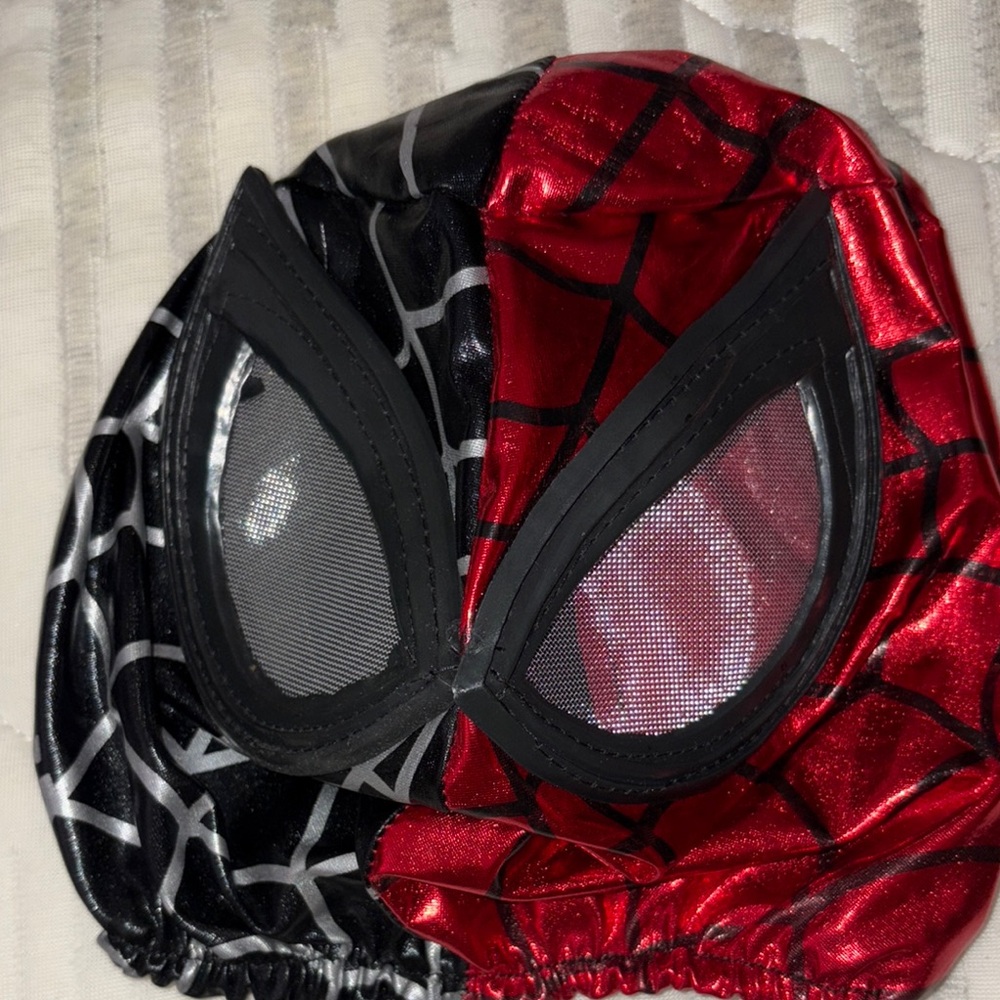 Toddler Spider Hero Costume Mask - Red and Black